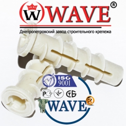 Дюбеля WAVE® нейлоновые для пенобетона и пеноблоков